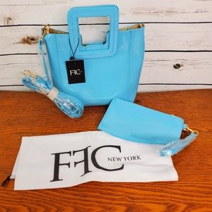 FFC New York Turquoise Purse Double Square Handles